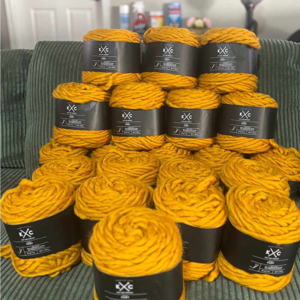 K+C Cozy Super Bulky Yarn in colorway Mustard DISCONTINUED